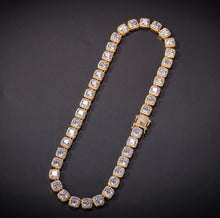 將圖片載入圖庫檢視器 Men Women Square Cubic Zirconia Tennis Chains Top Quality
