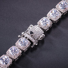 將圖片載入圖庫檢視器 Men Women Square Cubic Zirconia Tennis Chains Top Quality
