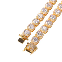 將圖片載入圖庫檢視器 Men Women Square Cubic Zirconia Tennis Chains Top Quality
