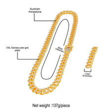 將圖片載入圖庫檢視器 Rhinestones Necklace Chain Full Bling
