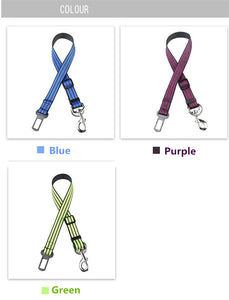 Reflective pet seat belt nylon dog traction rope